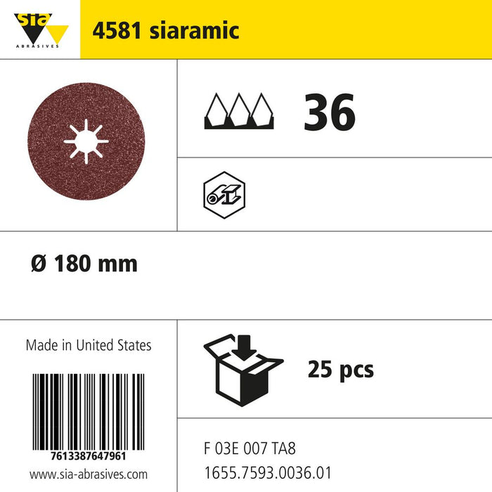 Product info — 4581 siabite Ø180mm P36