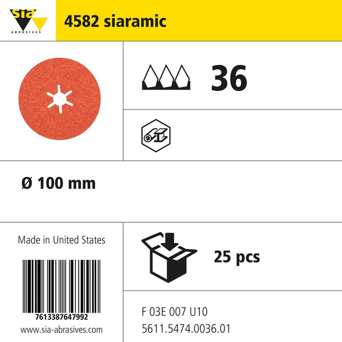 Product info — 4582 siaramic Ø100mm P36