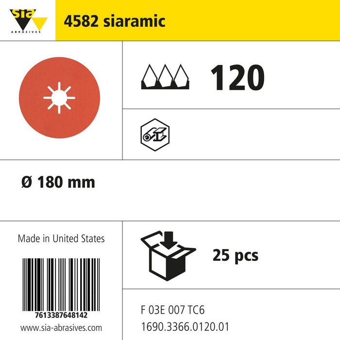 Product info — 4582 siaramic Ø180mm P120