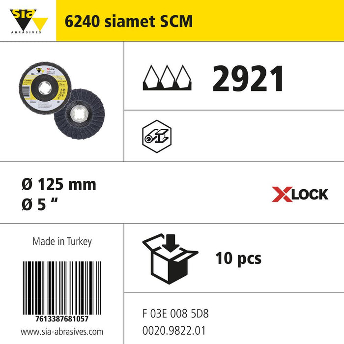 Product info — 6240 SCM flap disc Ø125mm C