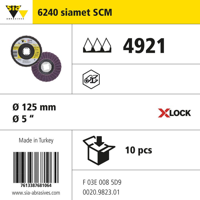 Product info — 6240 SCM flap disc Ø125mm M