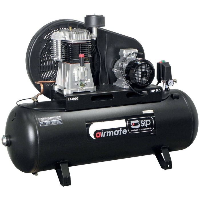 SIP TN5.5/200 200ltr Belt Drive Compressor - Hurstbourne Forge Welding Supplies