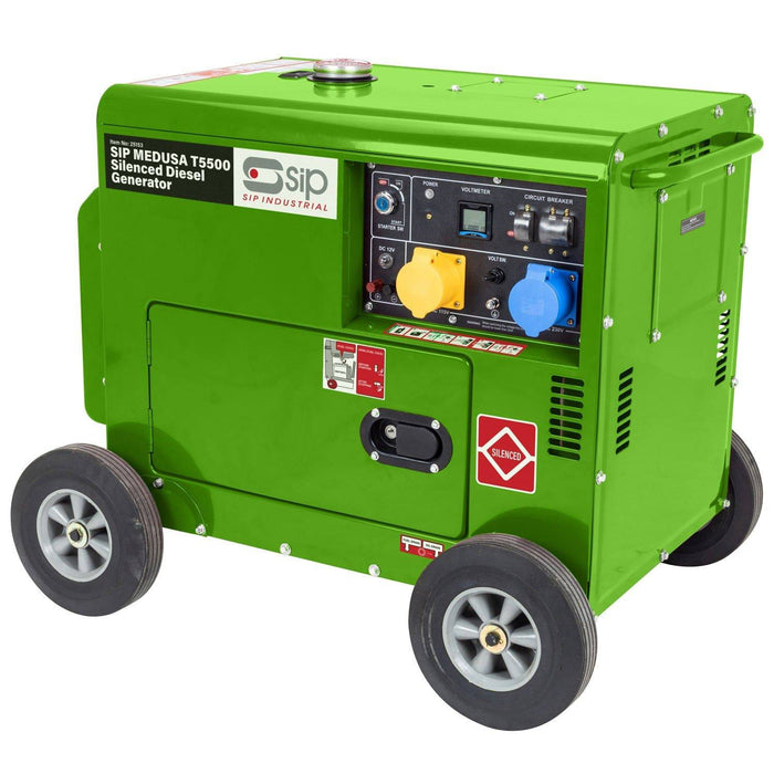 SIP MEDUSA T5500 Silenced Diesel Generator - Hurstbourne Forge Welding Supplies