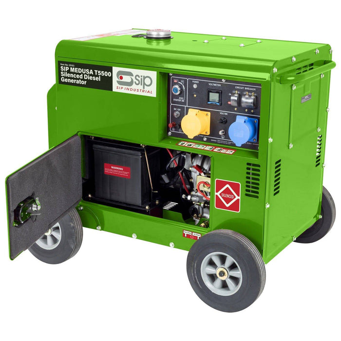 SIP MEDUSA T5500 Silenced Diesel Generator - Hurstbourne Forge Welding Supplies